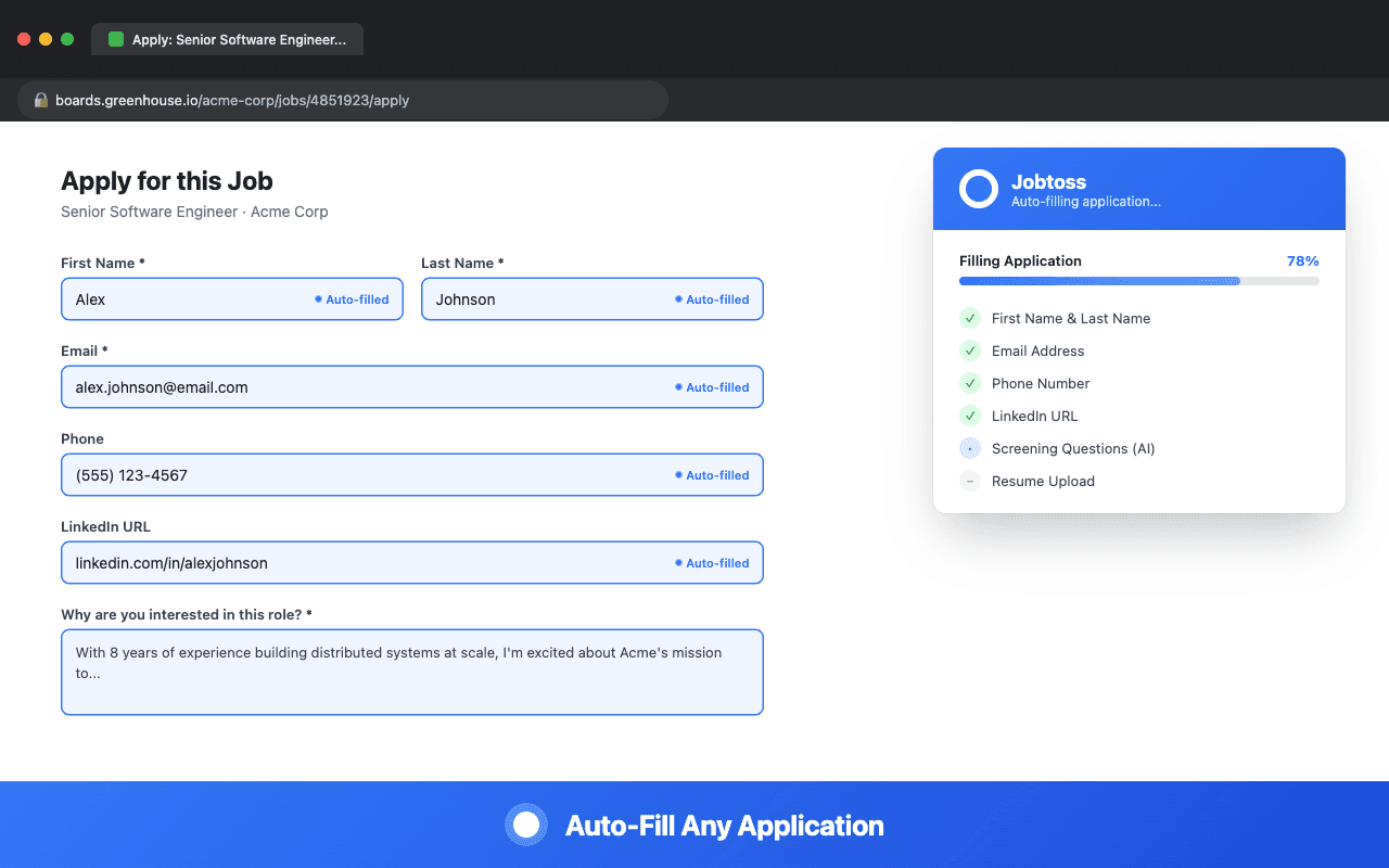 Jobtoss screenshot 2